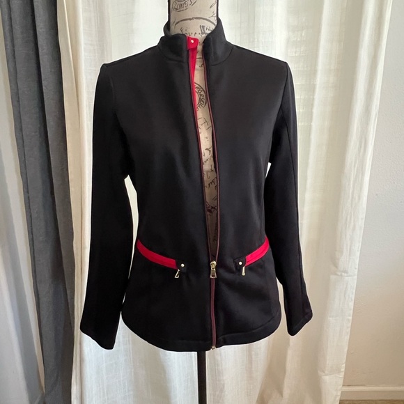 EP Pro Black Jacket with Red Trim lined with soft fleece. - Picture 5 of 12